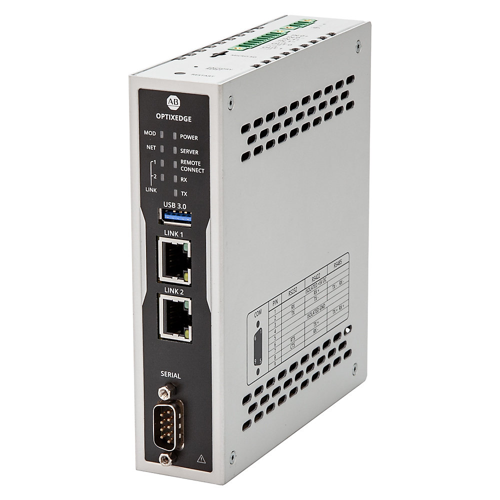 Allen-Bradley OptixEdge industrial edge gateway with Ethernet and serial ports Allen-Bradley OptixEdge industrial edge gateway with Ethernet and serial ports